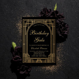 Invitación Gatsby Art Deco Roaring Años 20 Aniversario del Ar