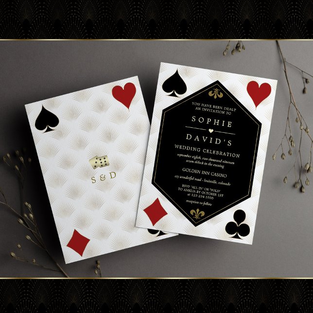 Invitación Gatsby Casino Vegas Poker Boda (Subido por el creador)