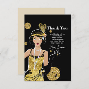 Invitación Gatsby, chica de flapper de 1920, Art Deco
