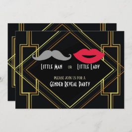 Invitación gatsby de cadera de hombrecito de hombrecito o peq