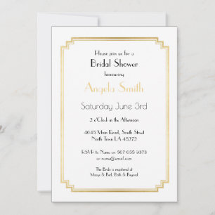 Invitación Gatsby de la fiesta de la Bachelorette