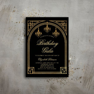 Invitación Gatsby Deco Roaring 20's Arch Chandeliers Cumpleañ
