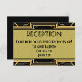 Invitación Gatsby Gold Boda Suite Detalles Fiesta de recepció