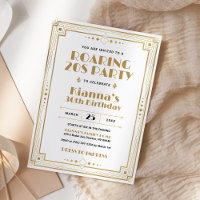 Gatsby Roaring Oro Blanco de los Años 20
