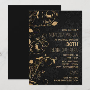 Invitación Gatsby Style, Murder Mystery Birthday Party