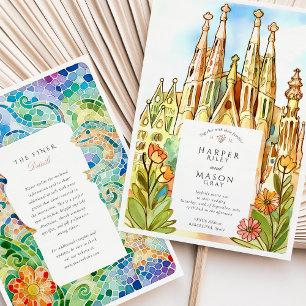 Invitación Gaudí Barcelona Sagrada Familia y Mosaico
