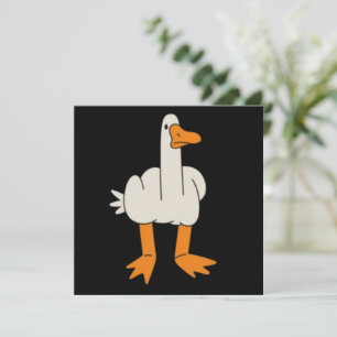 Invitación Gaviota del Dedo Medio Humor Gesto Divertido Dar l