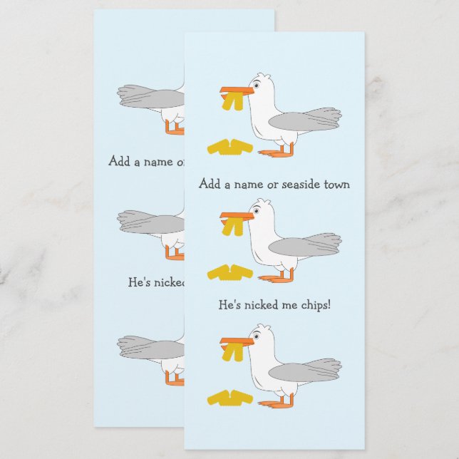 Invitación Gaviota que me ha aferrado a las chicas de la ciud (Anverso / Reverso)