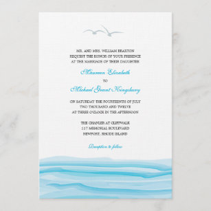Invitación Gaviotas y bodas oceánicas invitadas
