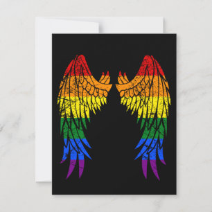 Invitación Gay arcoiris colorido del ala LGBT LGBT