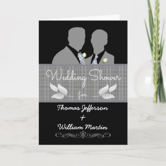 Invitación gay de encargo de la ducha de la boda