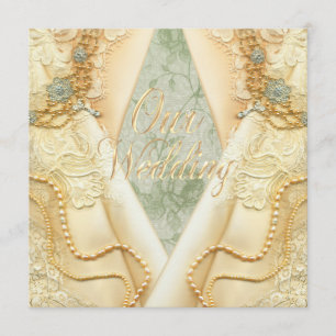 Invitación gay de la boda del vintage de las