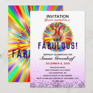 Invitación Gay LGBTQ Cualquier edad Fabuloso Día de Aniversar