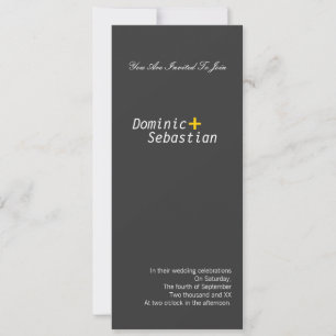 Invitación Gay moderno de elegancia simple