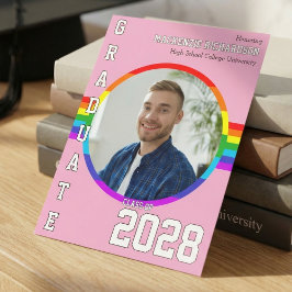Invitación Gay Student Pride Rainbow Graduation Announcement 