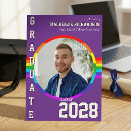 Invitación Gay Student Pride Rainbow Graduation Announcement 