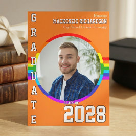 Invitación Gay Student Pride Rainbow Graduation Announcement 