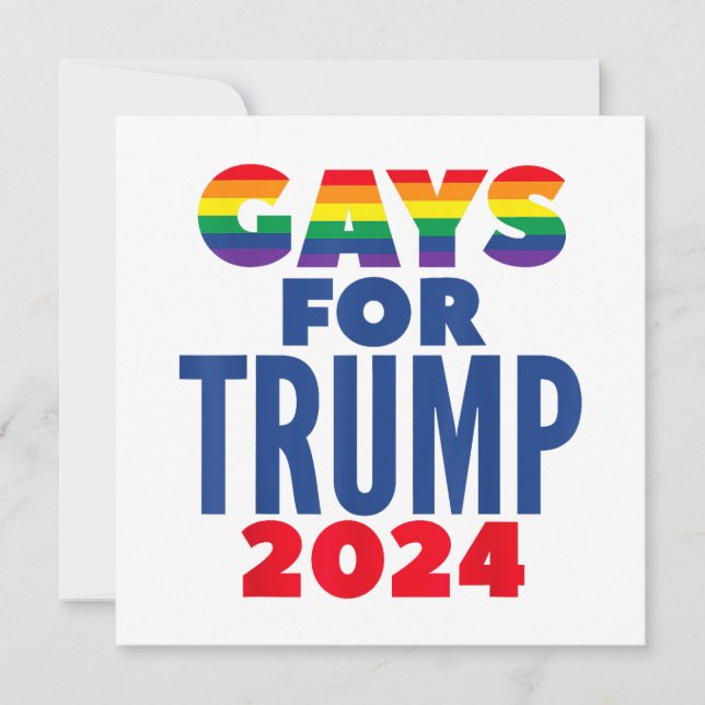 Invitación Gays para las elecciones de Trump 2024 (Anverso)