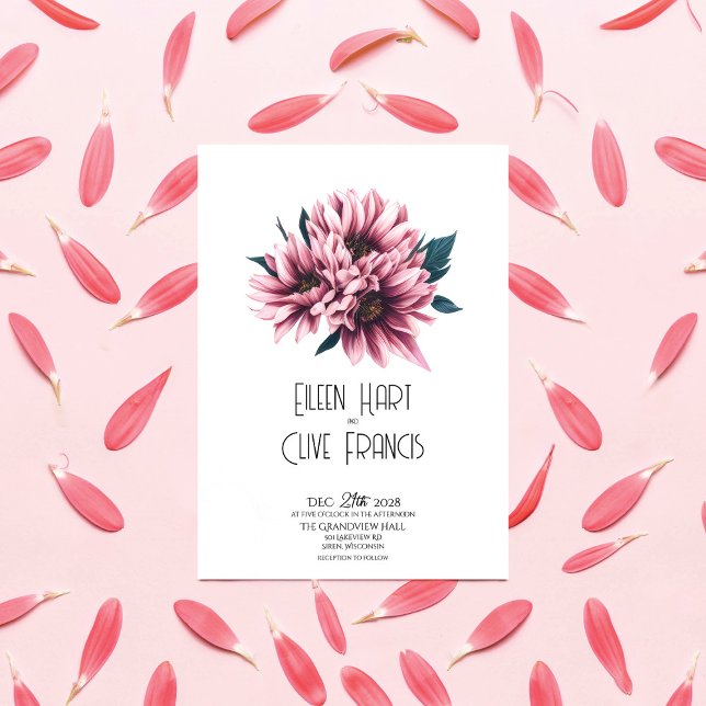 Invitación Gazania Grace: Elegante Boda de primavera y verano (Subido por el creador)
