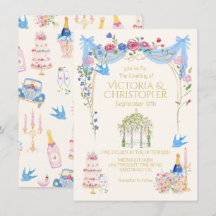 Invitación Gazebo Floral Francés para Boda Caprichosa