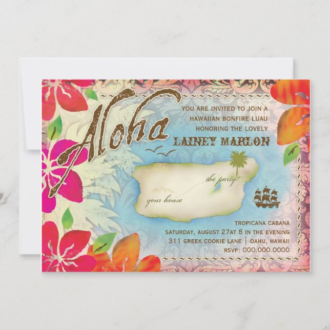 Invitación GC Aloha Luau 2 (Anverso)