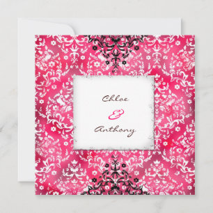 Invitación GC  Damasco Chloe Vintage  Rosa delicioso