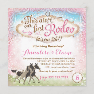 Invitación GC Este no es nuestro primer rodeo gemelos