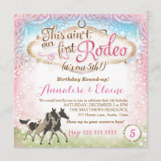 Invitación GC Este no es nuestro primer rodeo gemelos
