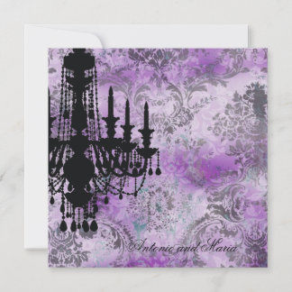 Invitación GC| Jolie Chandelier Damasco gris morado