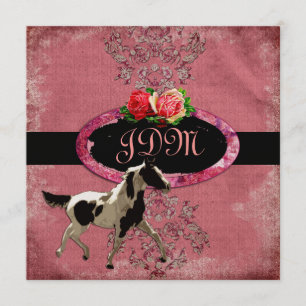 Invitación GC  Rojo del caballo de Damasco Eclécticamente Vin