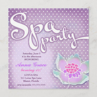 Invitación GC Spa Fiesta Lotus Purple