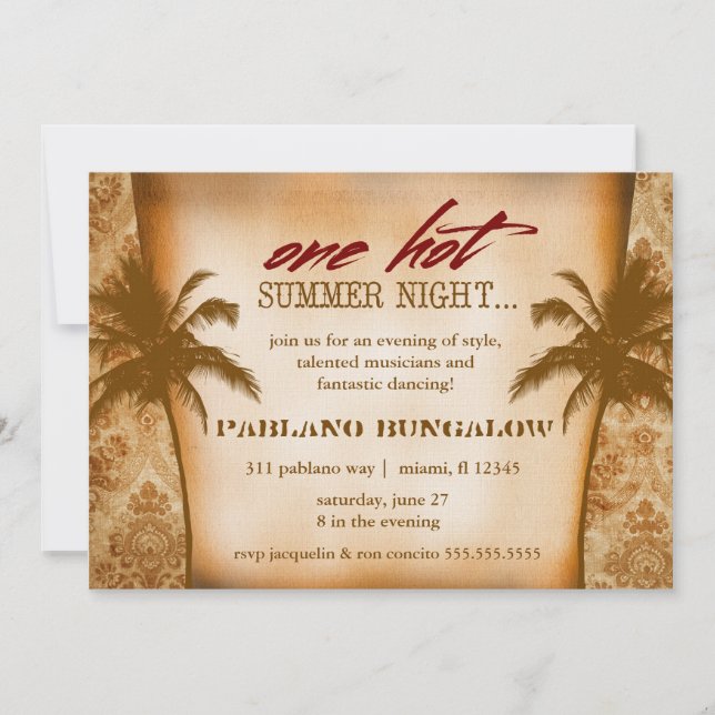 Invitación GC Una noche de verano caliente (Anverso)