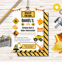 Gear Up Tema de construcción personalizado Cumplea