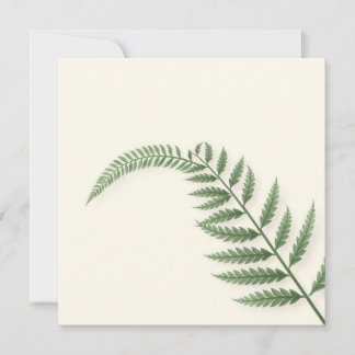 Invitación Gedenkens Karte Farnblattes