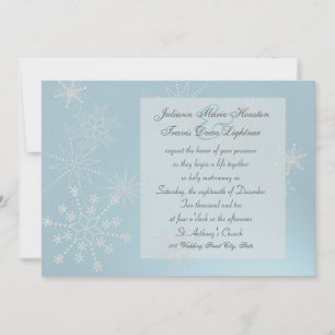 Invitación Gemas de copo de nieve/ Boda