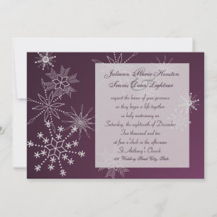 Invitación Gemas de copo de nieve/ Boda