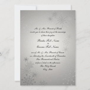 Invitación Gemas de copo de nieve de plata