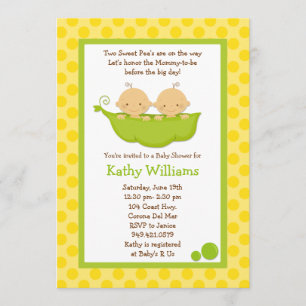 Invitación gemela de Baby Shower