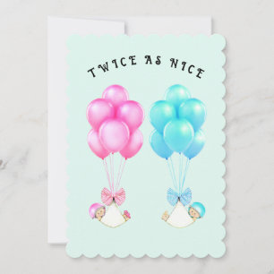 Invitación Gemelos Baby Shower