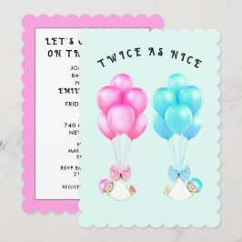 Invitación Gemelos Baby Shower