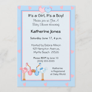 Invitación Gemelos Chicas de niños afroamericanos