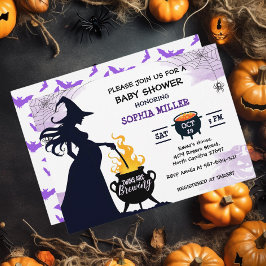 Invitación Gemelos están preparando un caldero Witch Hallowee