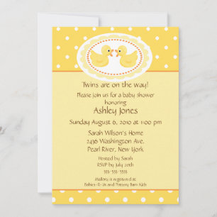 Invitación Gemelos gemelos Baby Shower