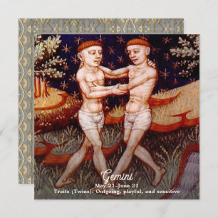 Invitación Gemini: el partido de cumpleaños del Rótulo Zodiac