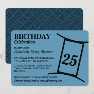 Invitación Gemini, Los Gemelos, Signo Estrella Zodiaca, Cumpl