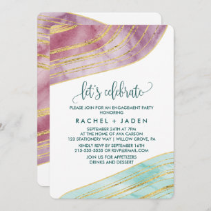 Invitación Gemstone en Banda   Mauve Celebremos