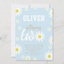 Gender Neutral Daisy 2nd Birthday Party Boho White