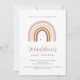 Invitación Gender Neutral Rainbow Baby Shower invitation