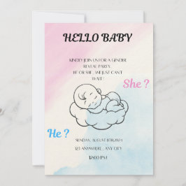 Invitación Gender reveal invitation 