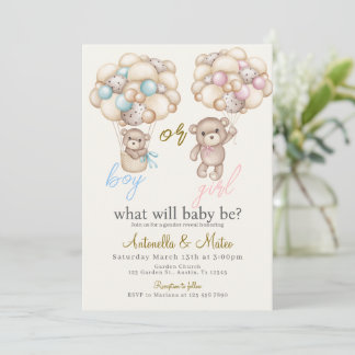 Invitación Gender Reveal Invitation